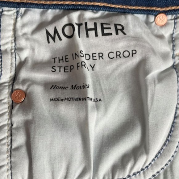 MOTHER | The Insider Crop Step Fray Bootcut Jeans (Home Movies) Size 26 NWT - Picture 9 of 10